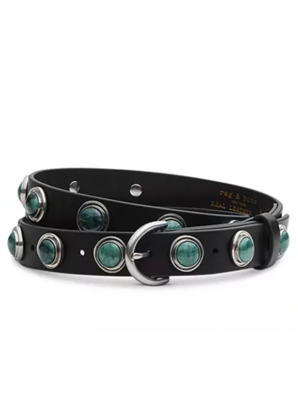 Rag & Bone Celia Studded Belt Black